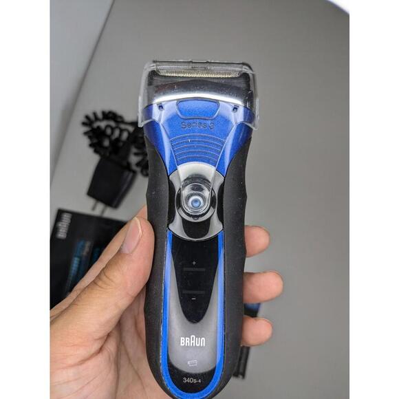 Braun 360 Series 3 Black/Silver Men's Foil Head Rechargeable Electric Shaver - Picture 3 of 7